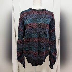 Vintage Boston Traders Wool Sweater Men's Large Coogi Style Colorful